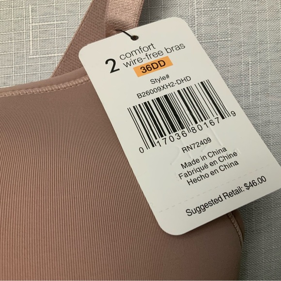 Rene Rofe NWT T Shirt Bra Wireless Size 36DD - Picture 3 of 3